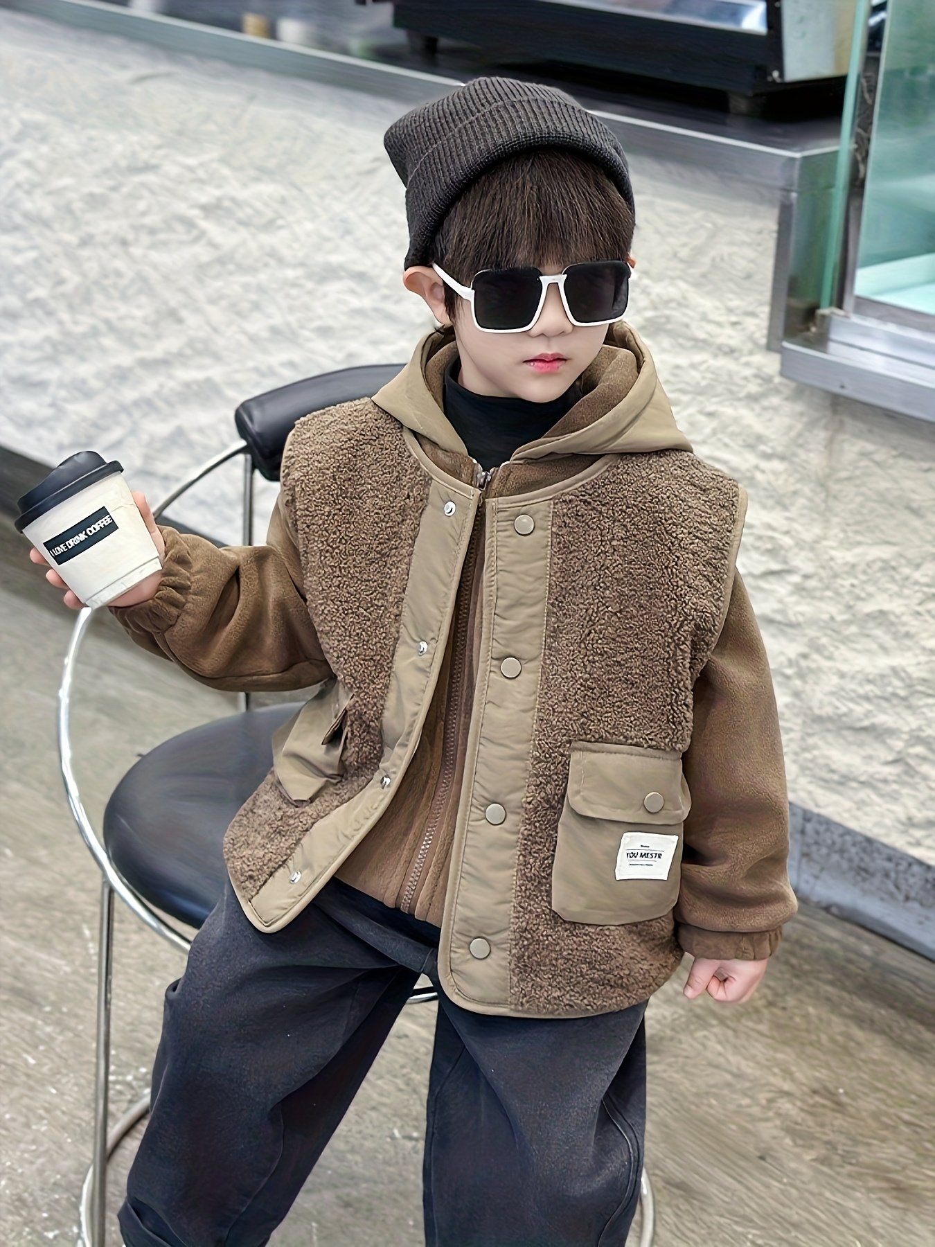 חום יוצא דופן וסגנון אופנתי: מעיל חורף לבנים עם קפוצ'ון! – תמונה 6