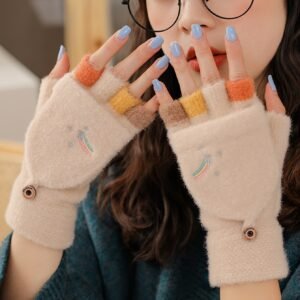 Cashmere Rainbow Gloves: Warmth and Style for Every Student!