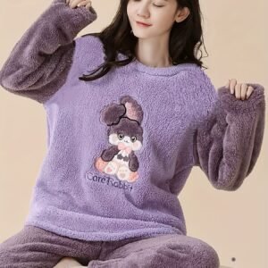 Cozy Winter Warmth with a Playful Touch: The Purple Bunny Comfort Set!