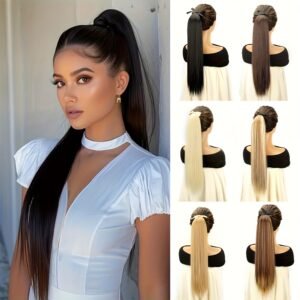 تألقي بلمسة سحرية: وصلة ذيل الحصان المستقيمة الأنيقة