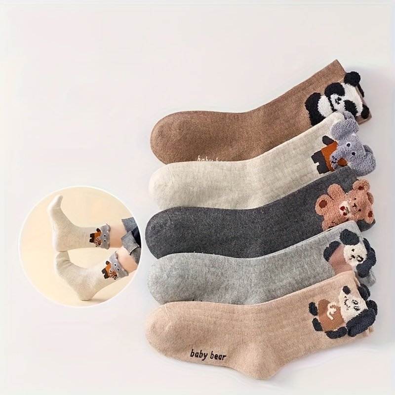 مغامرات الأقدام الصغيرة: 5 أزواج من جوارب الأولاد بتصميم الفيل المرح! - الصورة 4