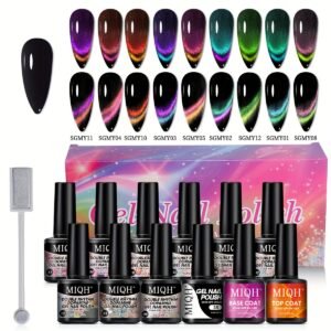 קסם בלתי ניתן לעצירה: ערכת ג'ל לציפורניים עין חתול מגנטי MIQH ב-12 גוונים מהפנטים!