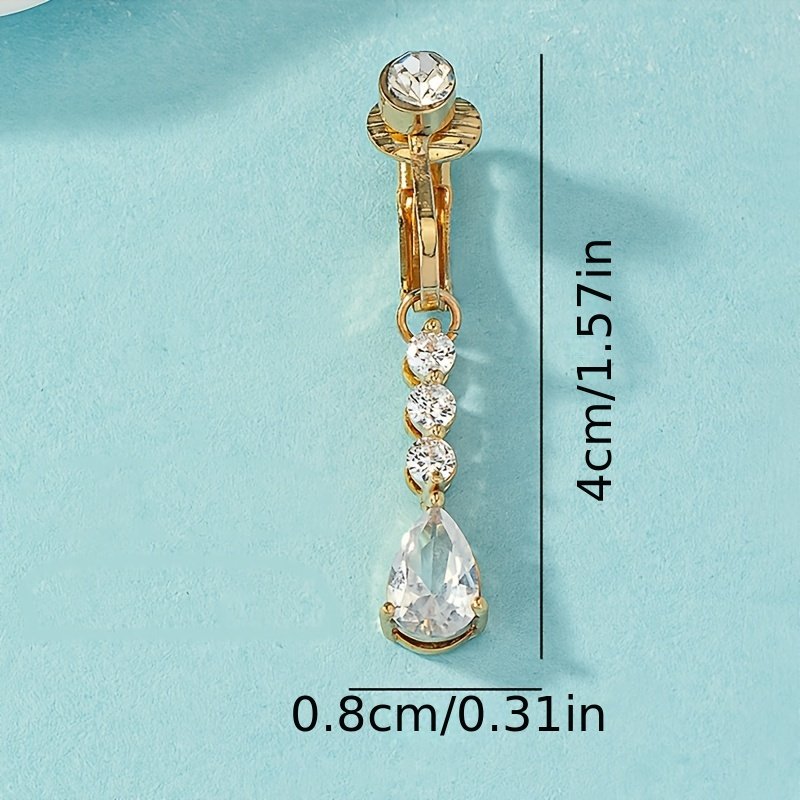 זוהרי בקסם של אלגנטיות וינטג': תכשיט בטן יוקרתי ללא פירסינג! – תמונה 6