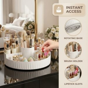 360° Rotating Beauty Organizer: Limitless Elegance & Organization!