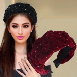 تاج الأناقة الخالد: ربطة شعر مخملية فاخرة مرصعة بالكريستال