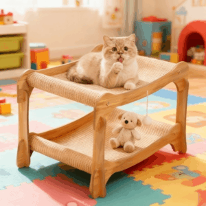 שדרגו את נוחות החתול שלכם: מיטת סיזל יוקרתית ורב-שימושית לכל עונות השנה!