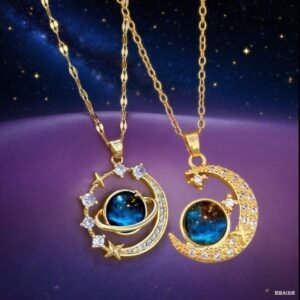 Cosmic Pulses: Luxury Lunar Necklace Sets for Eternal Love