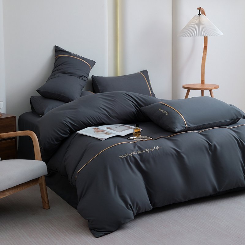 נוחות יוקרתית: סט ציפה עם רקמה אלגנטית לכל עונות השנה – תמונה 11