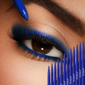 DUNF Blue Gel Eyeliner Pencil Set: 12 Pencils for Captivating Eyes and Unmatched Durability!