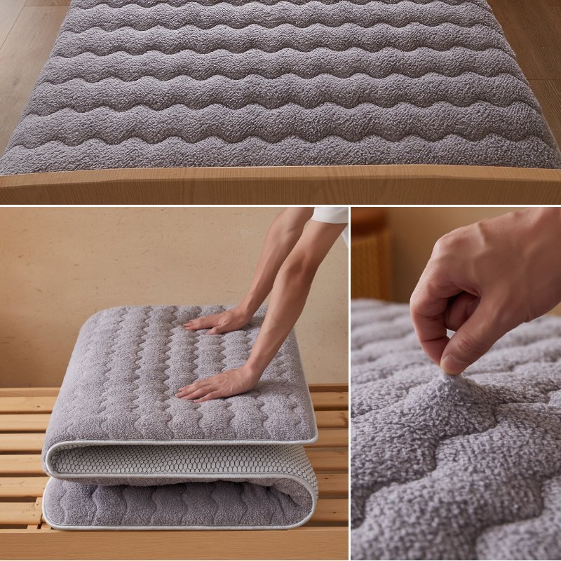 נוחות יוצאת דופן: כיסוי מזרן יוקרתי מצמר כבשים טבעי – תמונה 5