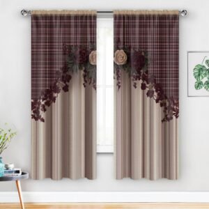 אלגנטיות מודרנית לחלל שלך: וילונות ריבועים וורדים חמים