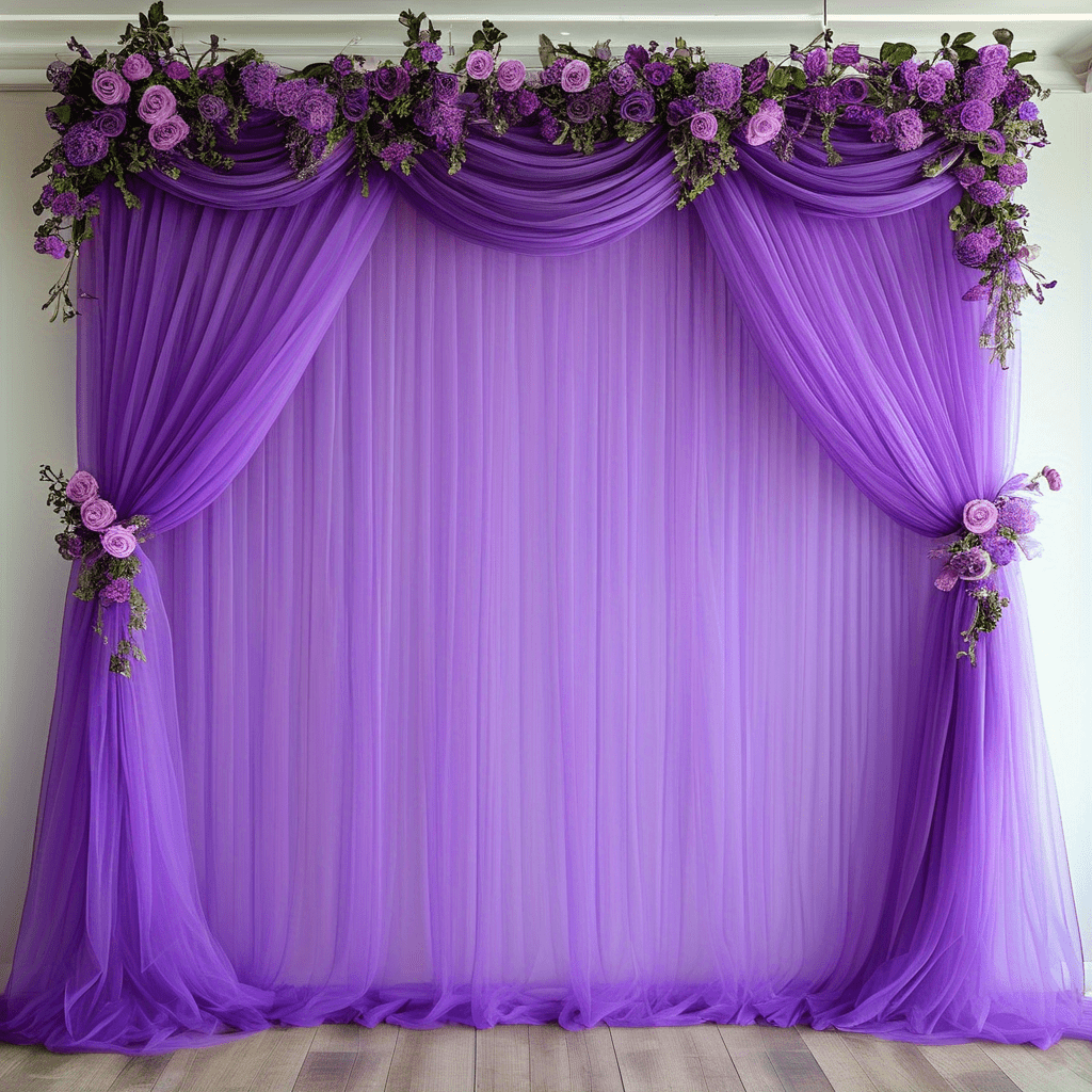 Deep Purple Touch: Sheer Curtains for Creating Enchanting Ambiance!
