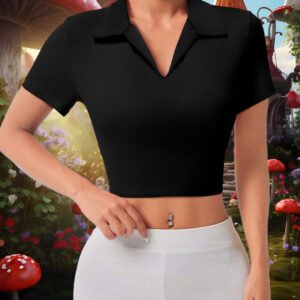 D36: החולצה הקצרה והגמישה שלך למראה אביבי-קיצי בלתי נשכח!