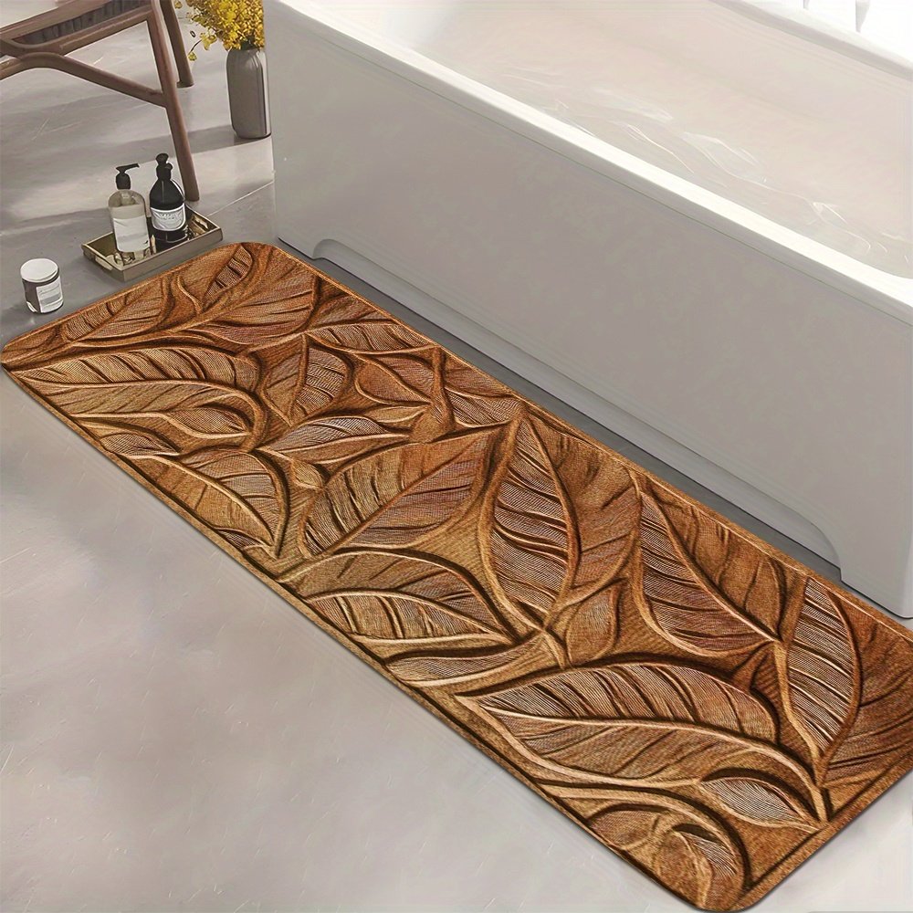 Wood-Carved Leaf Pattern Rug: An Artistic Touch and Absolute Comfort for Every Corner of Your Home - Image 9