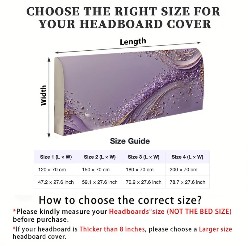 הפוך את מיטתך ליצירת אמנות: כיסוי ראש מיטה בדוגמת גלים בצבעי זהב וארגמן קסומים! – תמונה 4