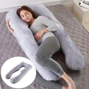 وسادة الحمل بشكل U: رفاهية النوم والدعم المثالي لكِ ولطفلكِ.