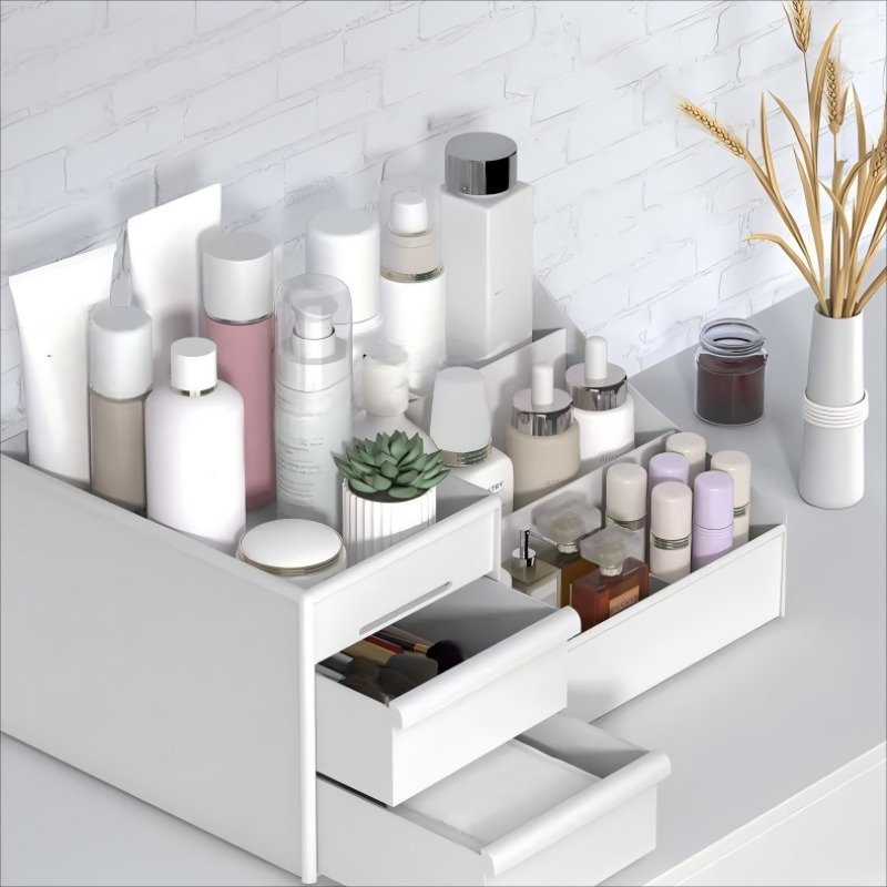 Elegance & Organization: Classic Makeup Storage Box - Image 7