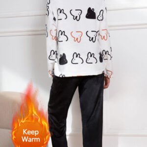 راحة الشتاء المثالية: بيجامة الأرنب الدافئة للحظاتك السعيدة!