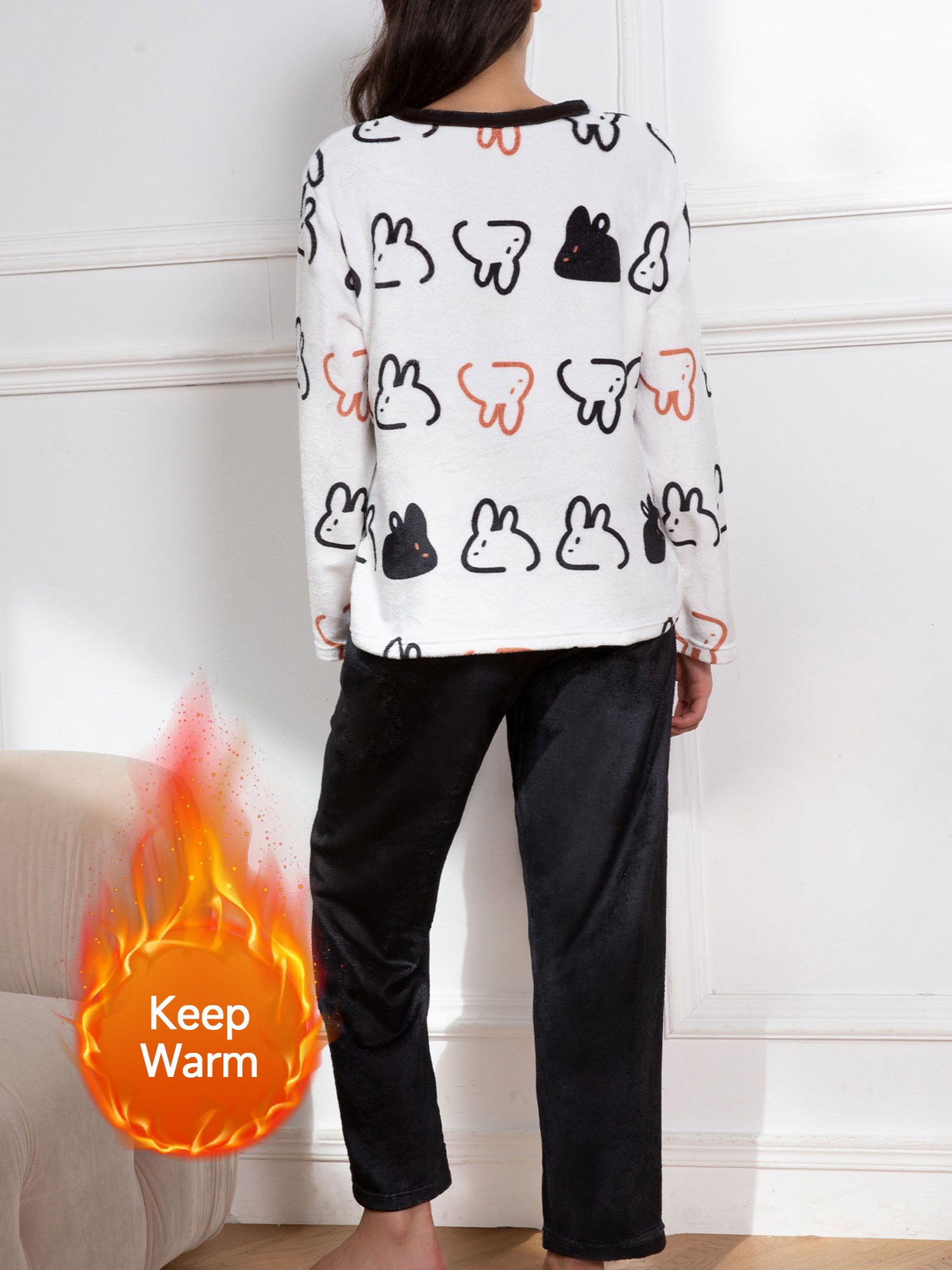 راحة الشتاء المثالية: بيجامة الأرنب الدافئة للحظاتك السعيدة!