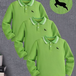 Boundless Fun & Style: Kids' 3-Piece Deer Waffle Polo Set!