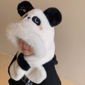 Warmth and Fun: Charming Cartoon Hat and Scarf Set for Your Kids!