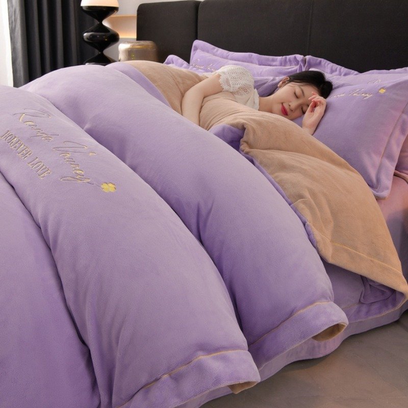 سرير أحلامك بلمسة فاخرة: طقم مفارش مطرز ثقيل الوزن - الصورة 13