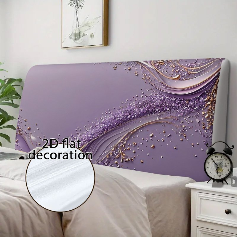 הפוך את מיטתך ליצירת אמנות: כיסוי ראש מיטה בדוגמת גלים בצבעי זהב וארגמן קסומים!