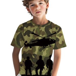 تي شيرت أبطال الجو: تصميم الكاموفلاج ثلاثي الأبعاد للأولاد!
