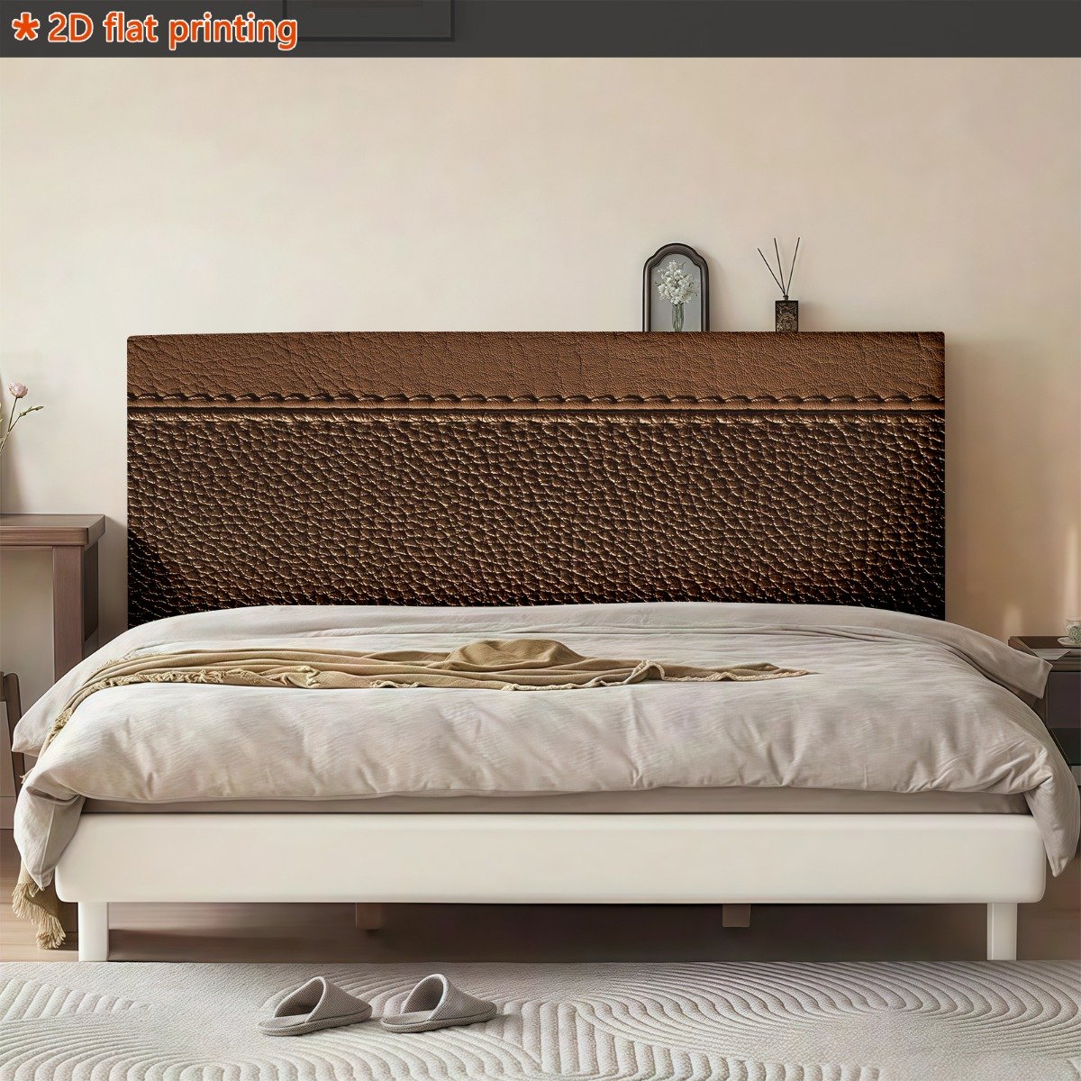 Timeless Elegance: Luxurious Vintage Leather Pattern Headboard Cover - Image 5