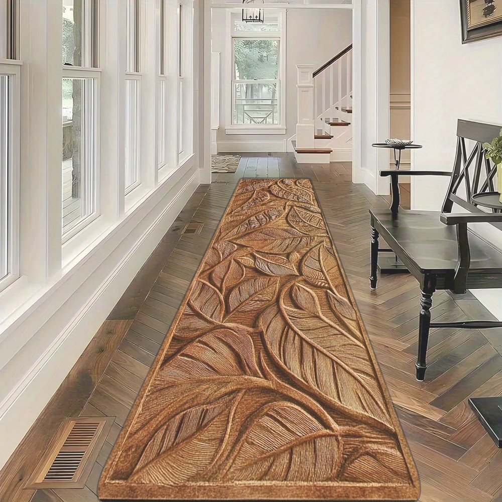 Wood-Carved Leaf Pattern Rug: An Artistic Touch and Absolute Comfort for Every Corner of Your Home - Image 11