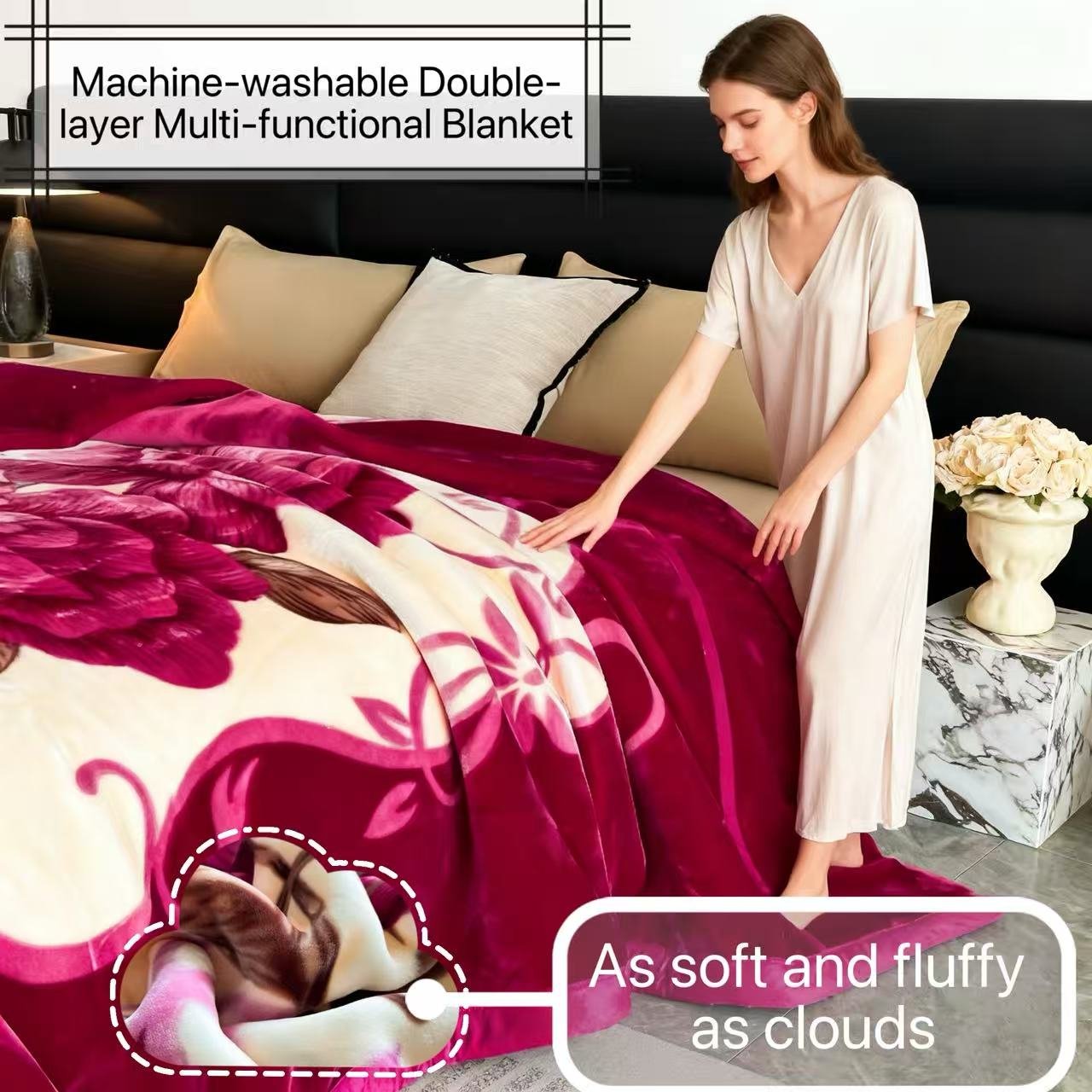 שמיכת חלומות פרחונית: חמימות קטיפתית לכל עונות השנה שלך