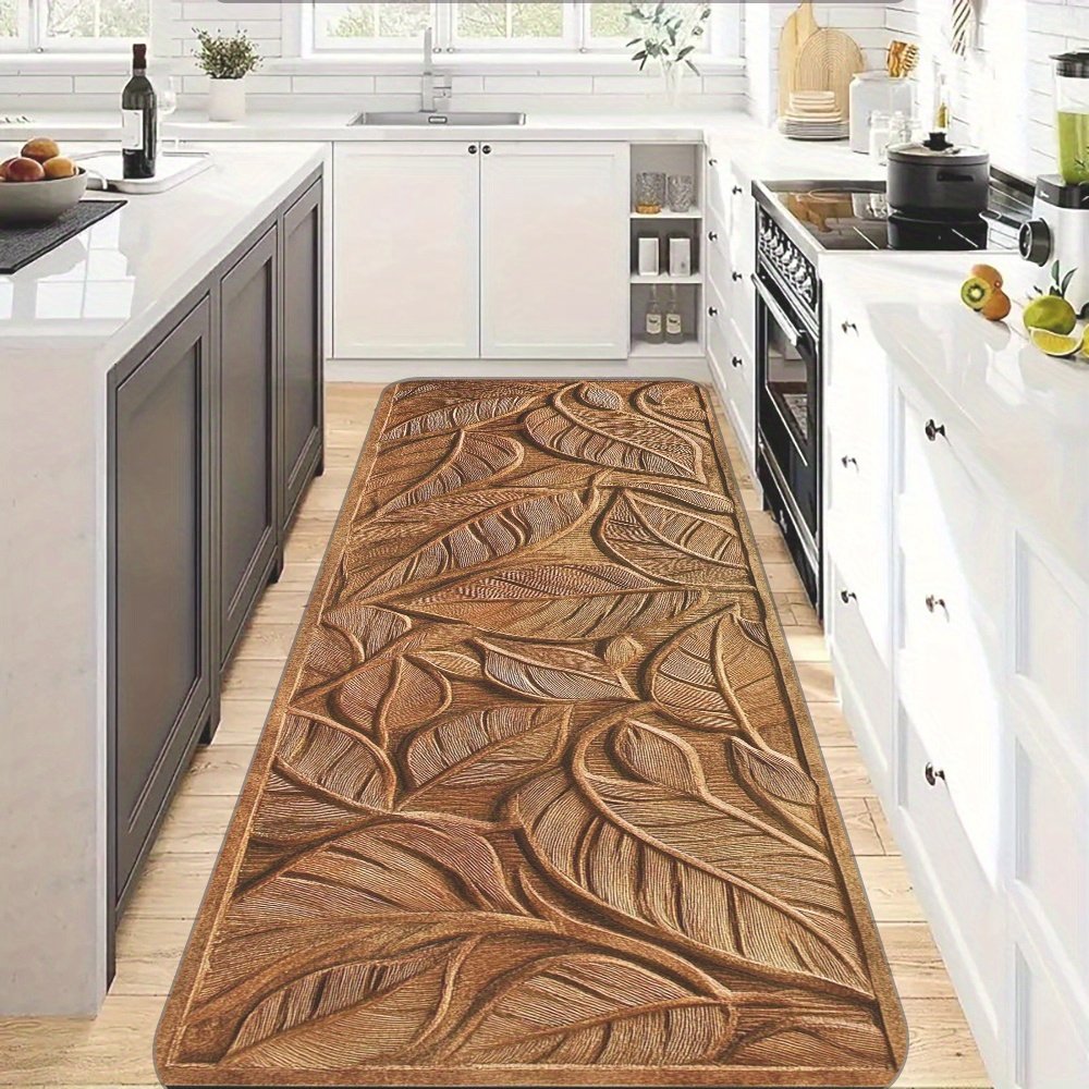 Wood-Carved Leaf Pattern Rug: An Artistic Touch and Absolute Comfort for Every Corner of Your Home - Image 5