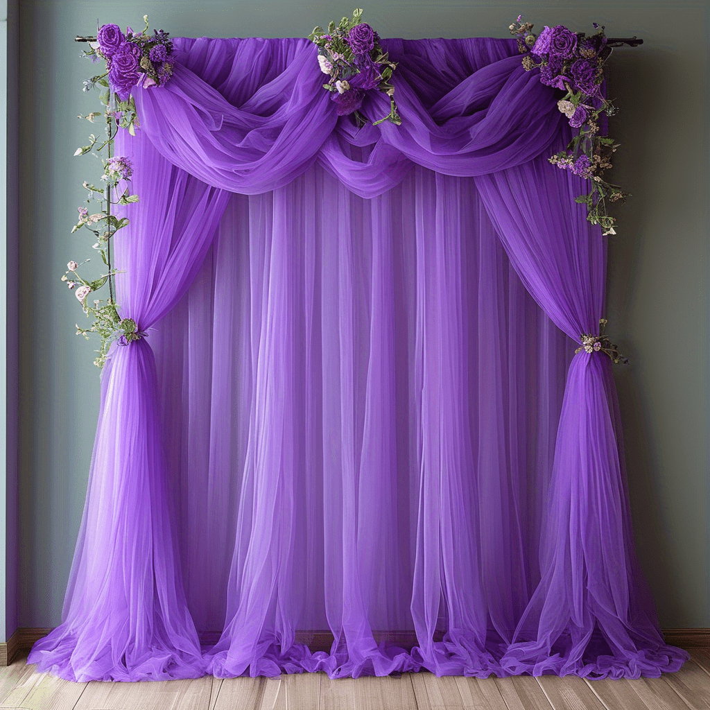 Deep Purple Touch: Sheer Curtains for Creating Enchanting Ambiance! - Image 6