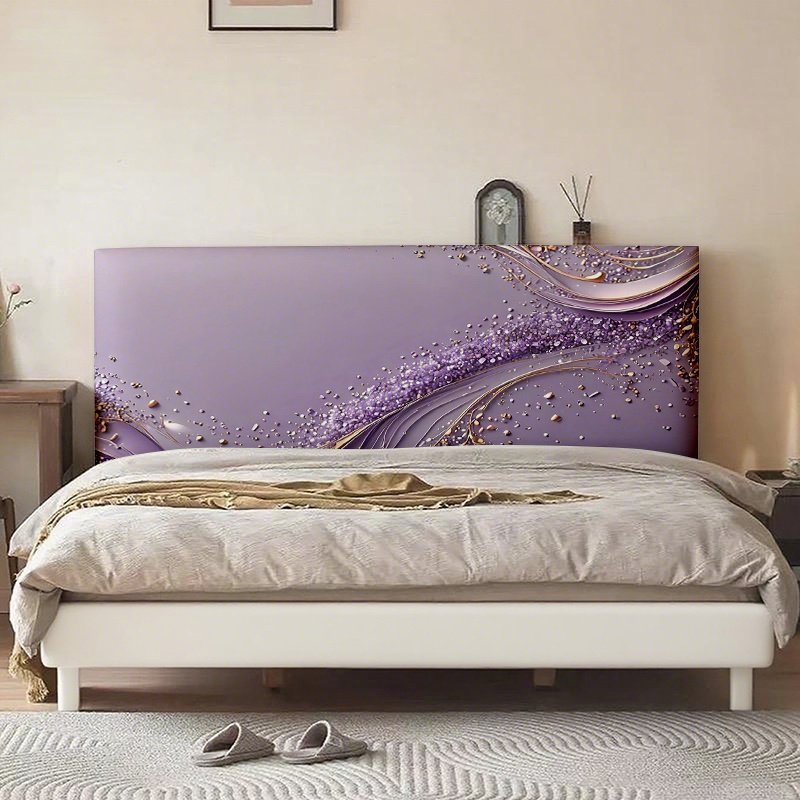 הפוך את מיטתך ליצירת אמנות: כיסוי ראש מיטה בדוגמת גלים בצבעי זהב וארגמן קסומים! – תמונה 11