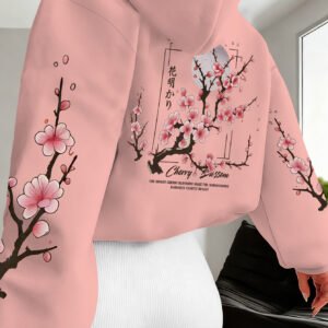 دفء ساحر وأناقة لا تضاهى: هودي زهرة الكرز والقمر المضيء!