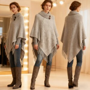 لمسة الأناقة الدافئة: شال البوهيمي الفاخر