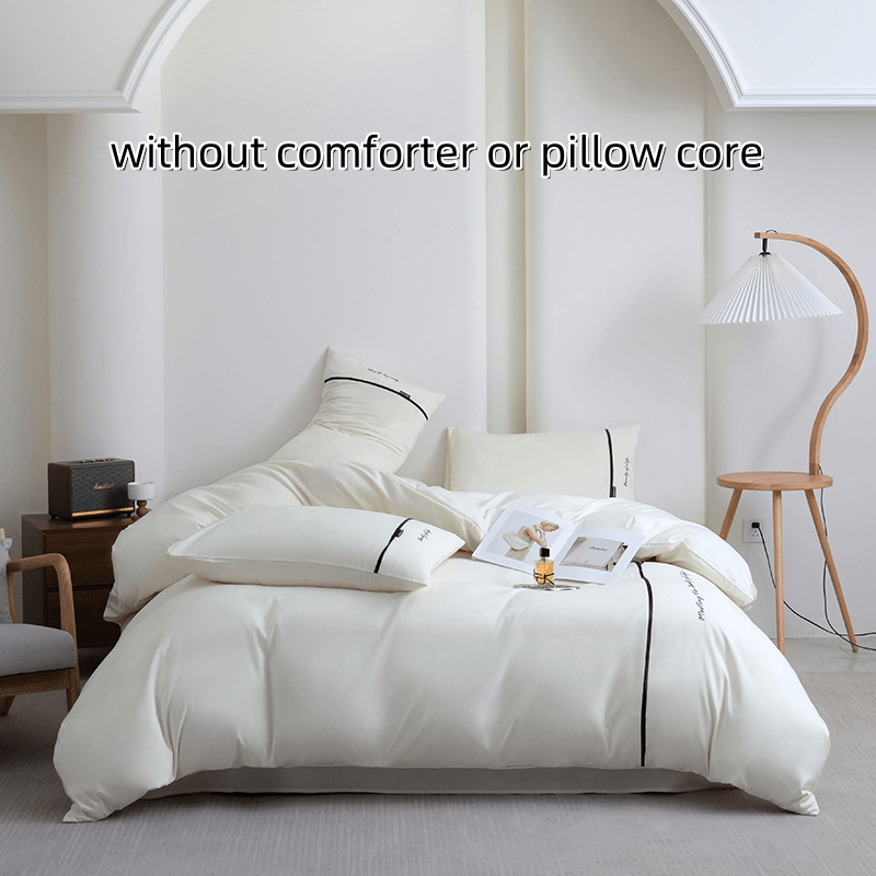 נוחות יוקרתית: סט ציפה עם רקמה אלגנטית לכל עונות השנה – תמונה 6