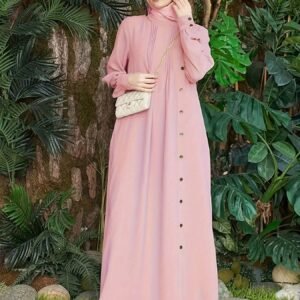 تألقي بأناقة عصرية: عباءة الأحلام الوردية لكل مناسباتك!