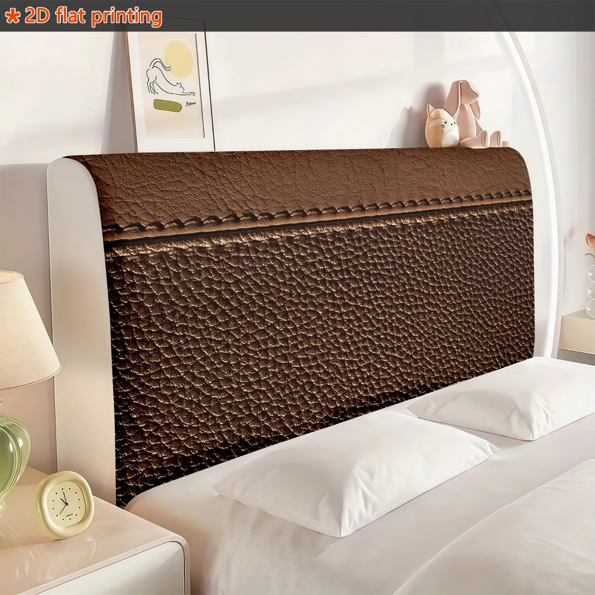 Timeless Elegance: Luxurious Vintage Leather Pattern Headboard Cover