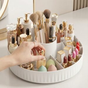 360° Rotating Beauty Organizer: Unmatched Elegance & Limitless Organization!