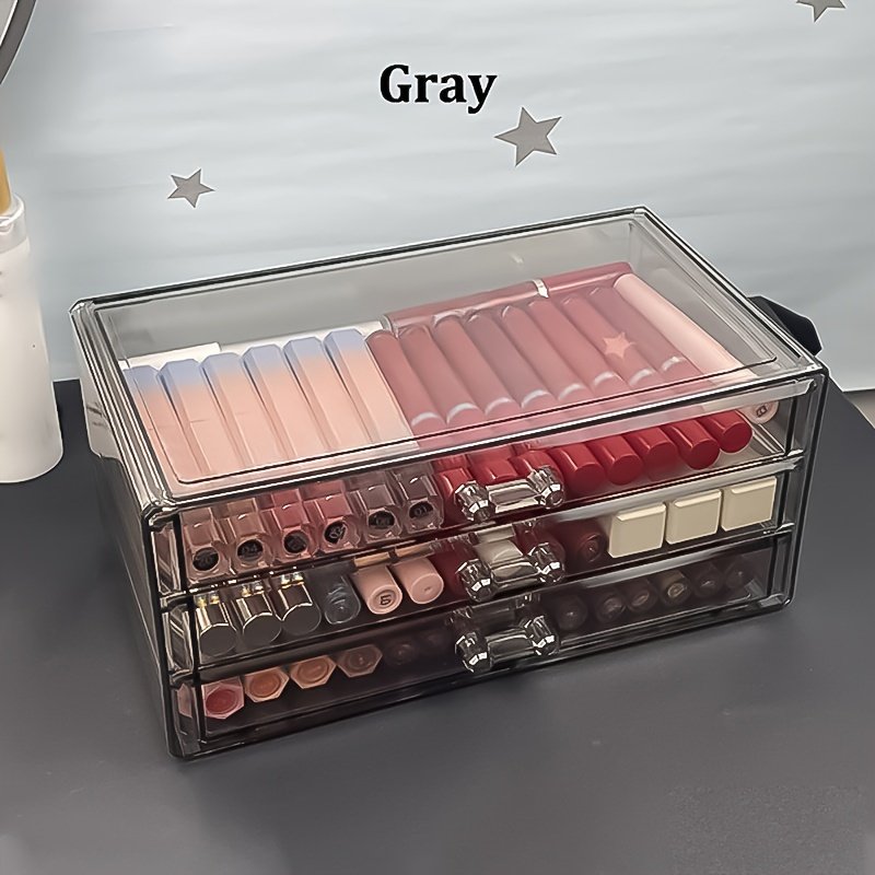 Three-Tier Transparent Beauty Organizer: The Splendor of Organization with Unrivaled Capacity! - Image 3