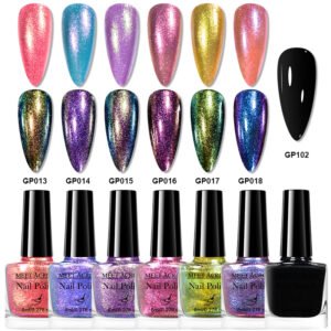 Glimmering Nails... Chameleon Magic at Your Fingertips!