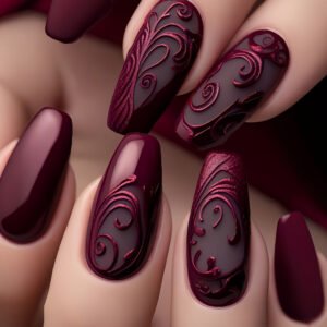 Glam Up with a French Touch: Luxurious Press-On Nails in Enchanting Red!