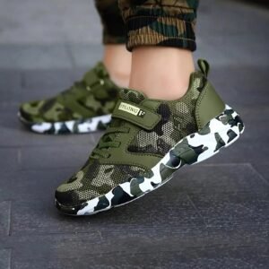 Bold Steps, Unrivaled Style: Boys' Camouflage Athletic Shoes!