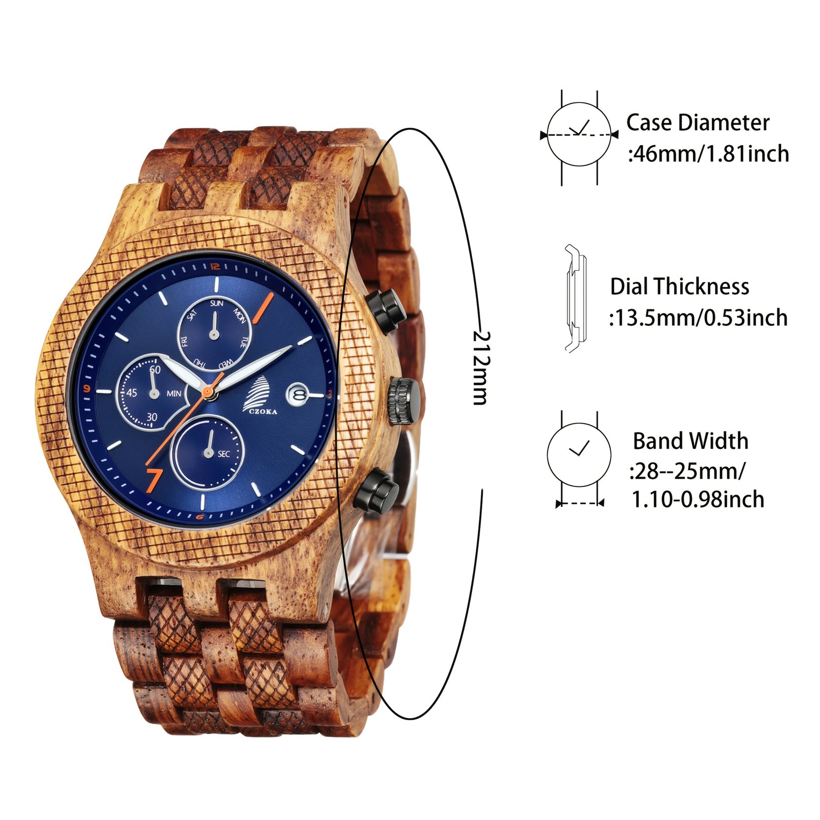 אלגנטיות הטבע המודרני: שעון יד מעץ קוורץ לגבר המיוחד – תמונה 3