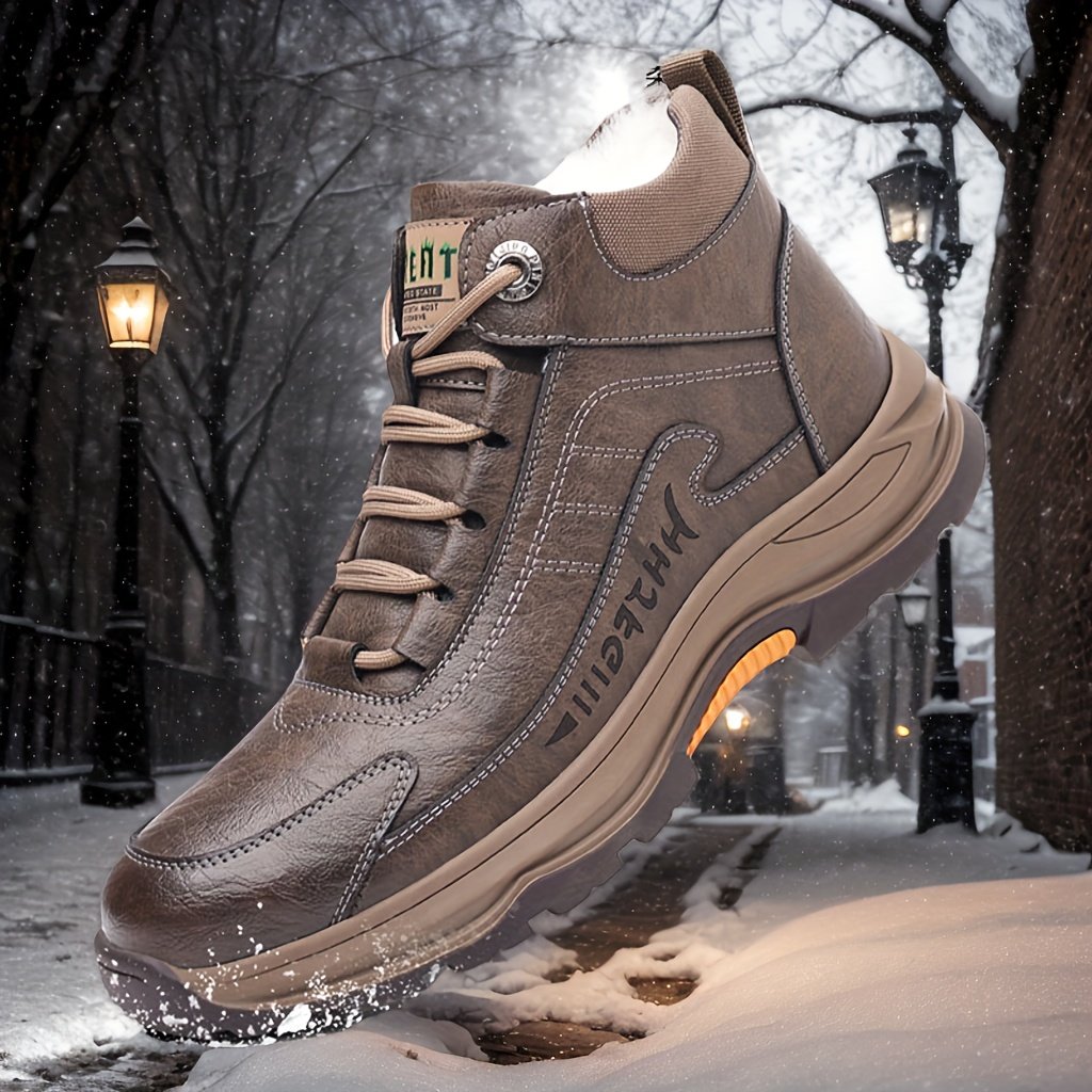 Elegant Warmth, Confident Step: Men's Leather Shoes for Daily Adventures - Image 5