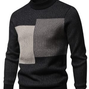 Warm Winter Allure: Men's Stylish High-Neck Sweater 2024