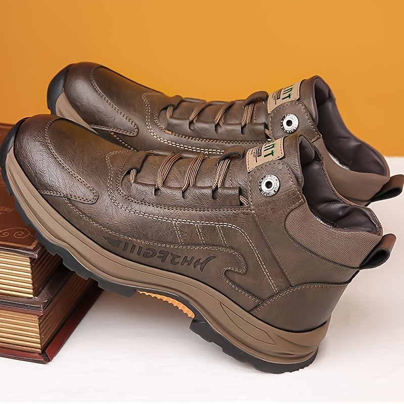 Elegant Warmth, Confident Step: Men's Leather Shoes for Daily Adventures - Image 3