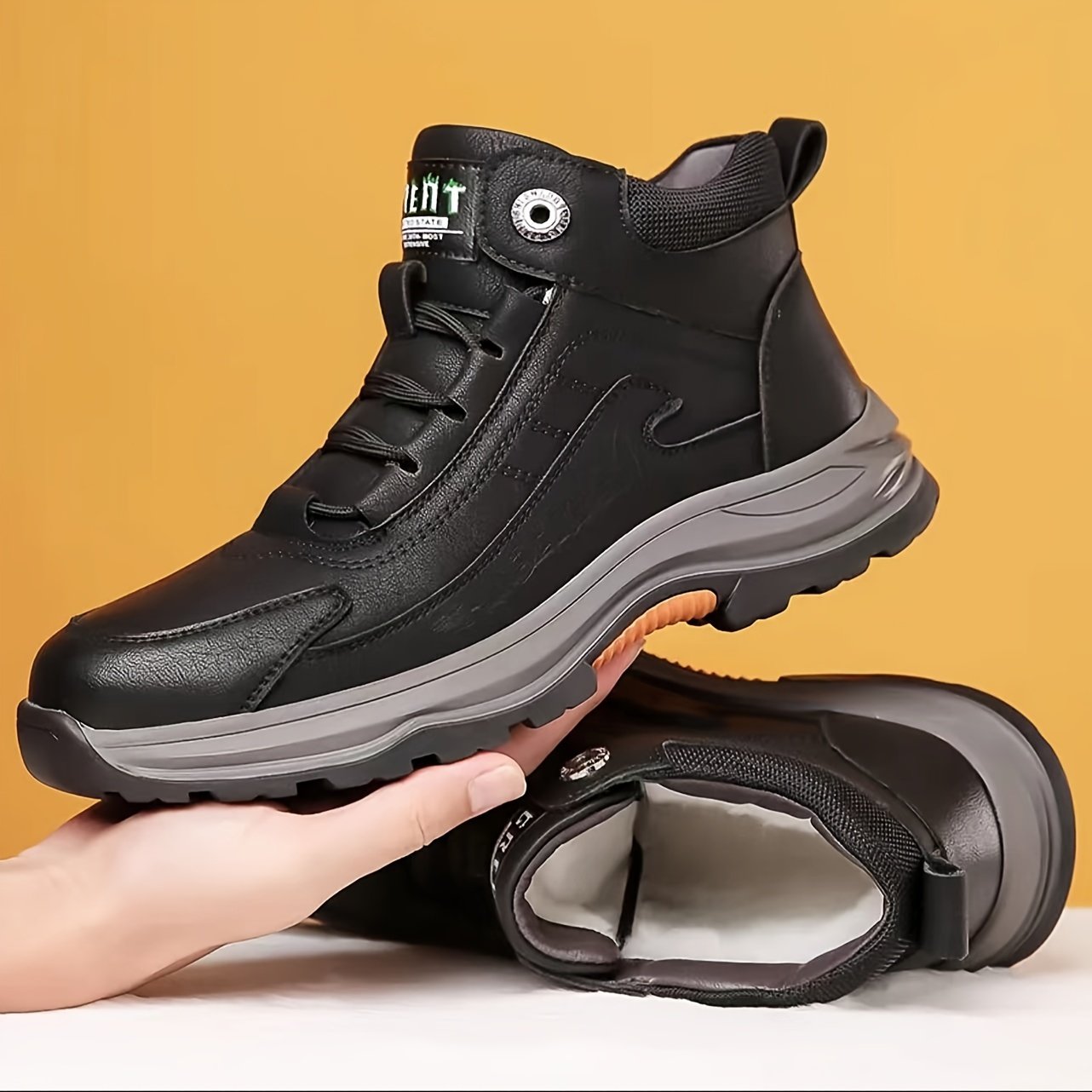 Elegant Warmth, Confident Step: Men's Leather Shoes for Daily Adventures - Image 4