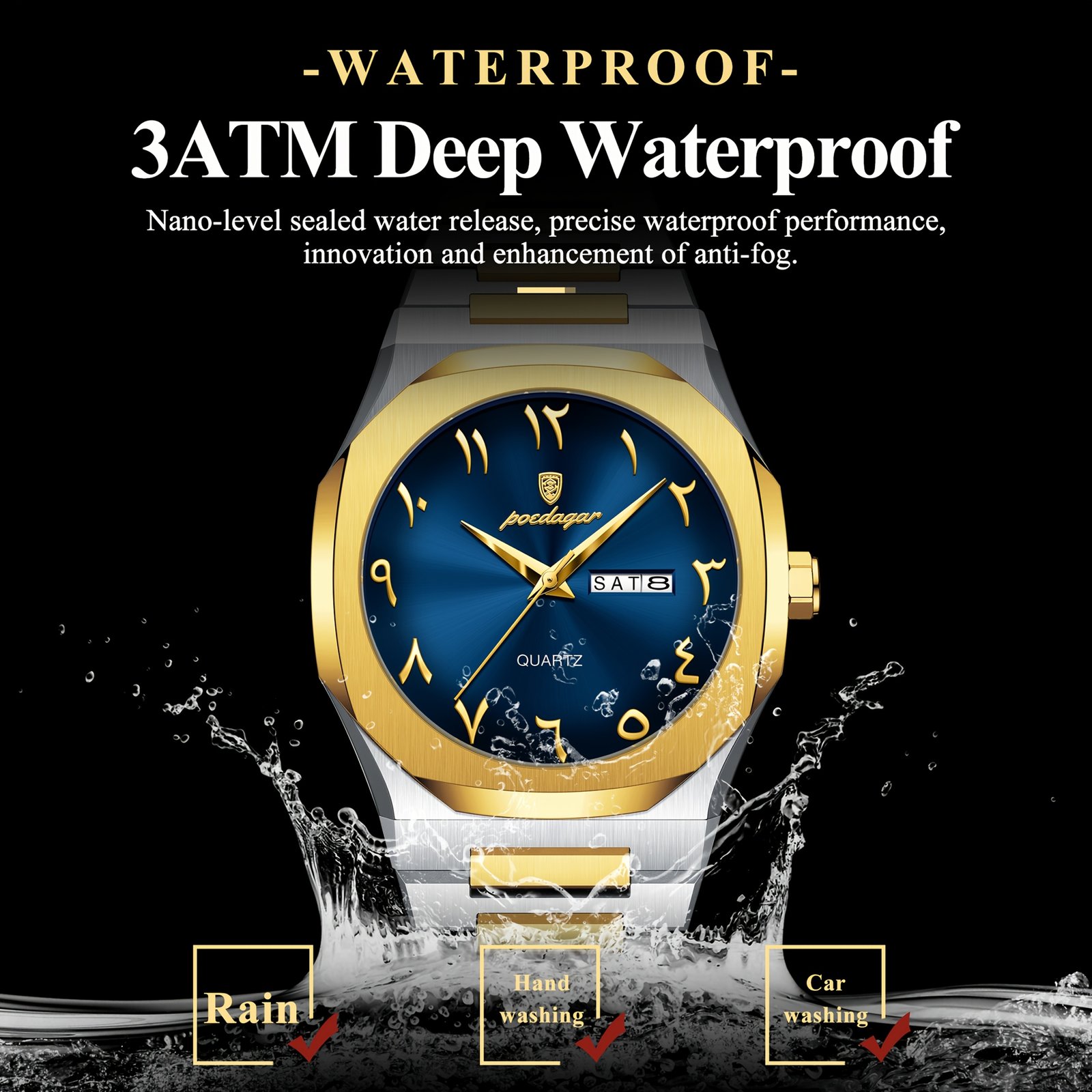 שעון גברים אלגנטי: דיוק אולטימטיבי ועיצוב על-זמני – תמונה 3